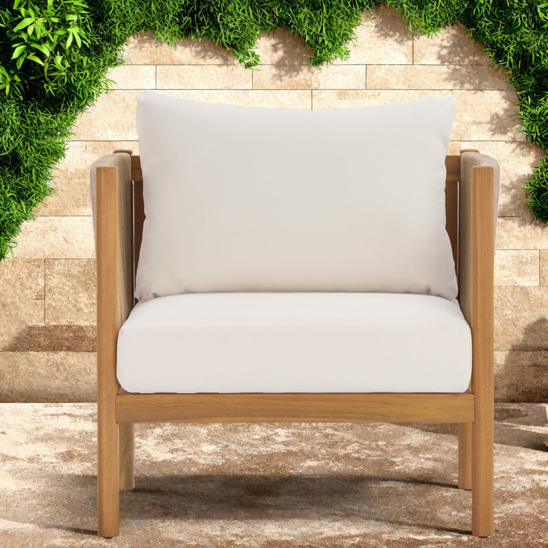 Chaises longues modernes de patio, chaise de club de corde de bois d'acacia pour le patio à la maison