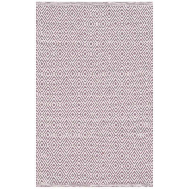 Akihiro Hand Woven Cotton Geometric Rug, Rectangle 8' x 10'