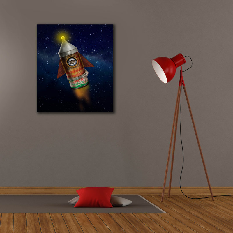 Toile épique Graffiti «Mouse In Space» par John Hovenstine, 26 po x 30 po, H 30 po x l 26 po