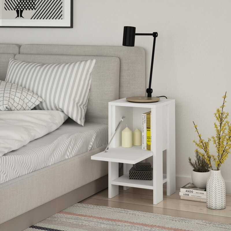 Table de chevet Ackerley, Blanc