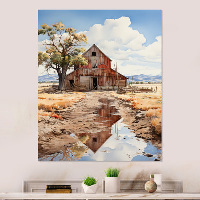 Barns Rustic Charm III - reproduction d'art en métal Barns