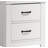 Cosmo 21.5"W White 2-Drawer Nightstand Bedside Table