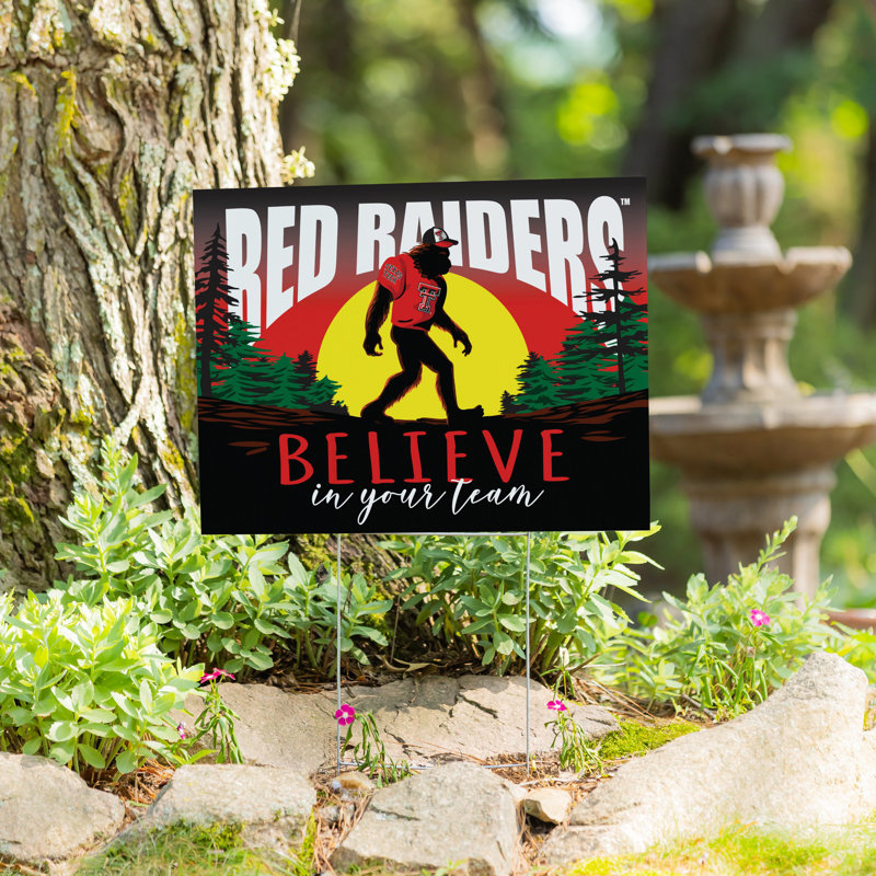Texas Tech University Yard Sign, Bigfoot