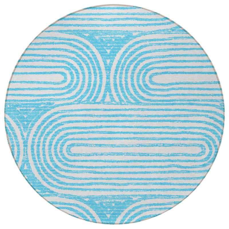Tapis extérieur rond 8 pi
