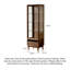 Vitrine Mid-Century en noyer, tablettes en verre