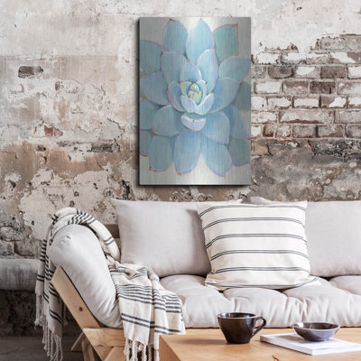 Art mural en métal «Pastel Succulent I» par Tim O'Toole