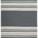 Rodgers Hand Woven Flat Weave Wool/Cotton Striped Rug in Dark Gray