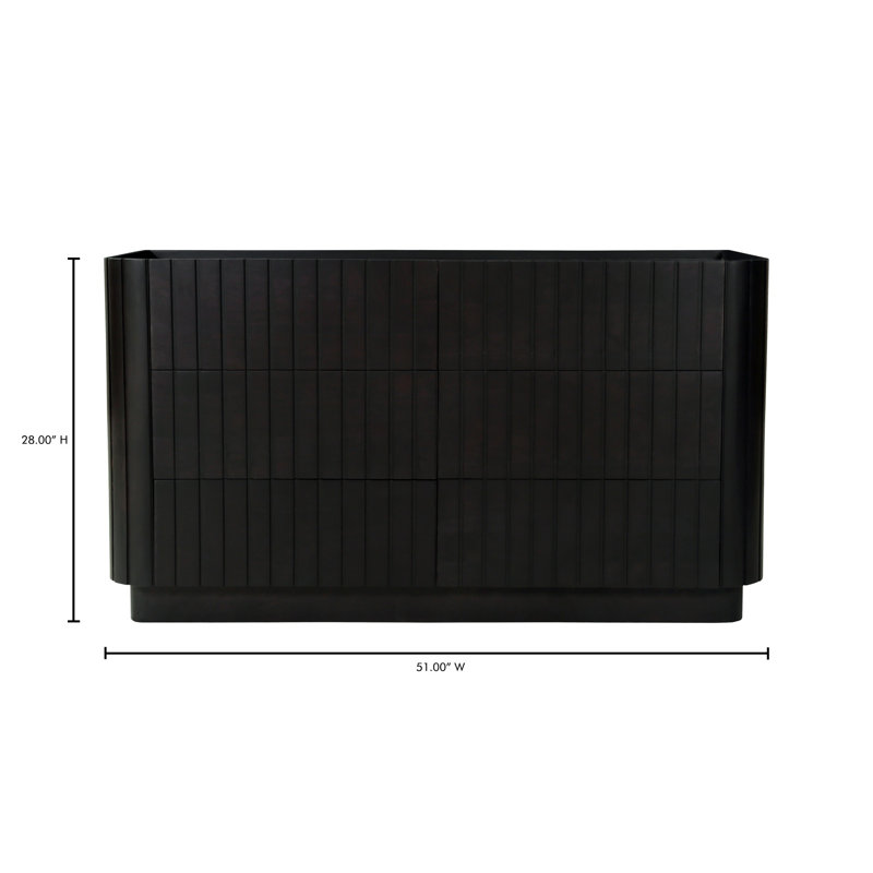 Povera 6 - Drawer Dresser, Black