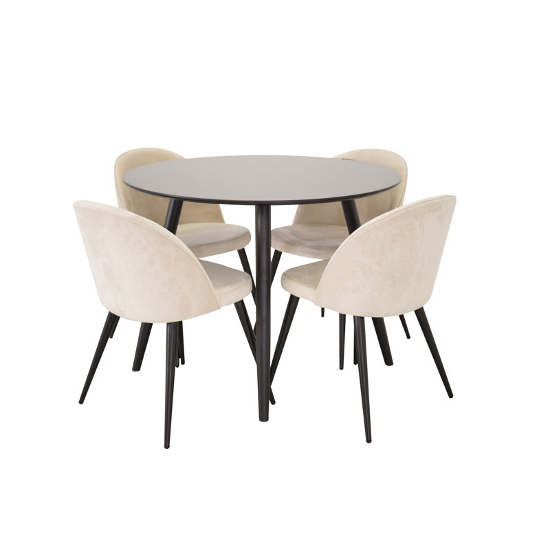 Micheal 4 - Person Dining Set, Cream