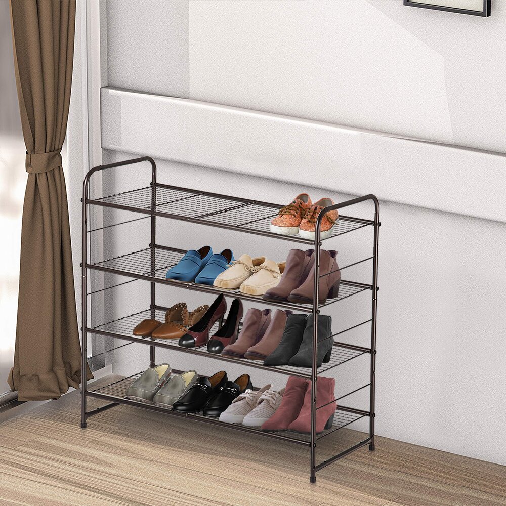 Red Cloud 5-Tier Stackable Shoe Rack, 15-Pairs Sturdy Shoe Shelf Storage