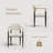 Ackley Modern Upholstered Dining Chair, Beige Boucle Accent ArmChair 2 Piece Set