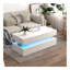 Table basse pliable à trois niveaux de couleur blanche avec tiroirs pour meubles de salon