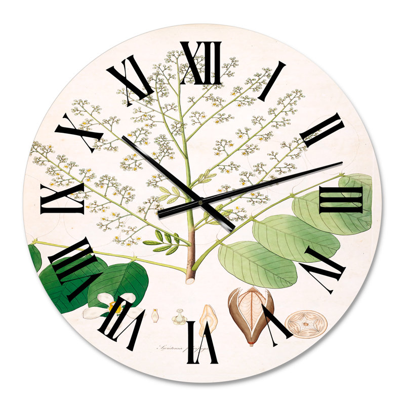 Horloge murale rétro Vintage Botanicals, Petit