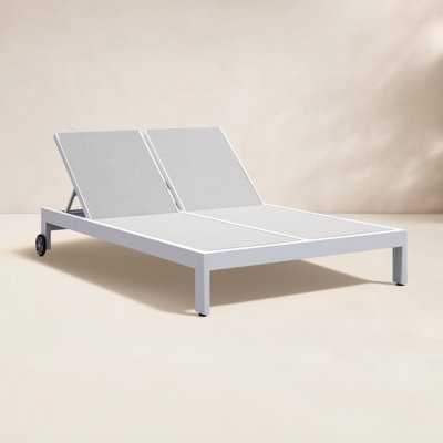 Chaise longue d'extérieur en aluminium Camela