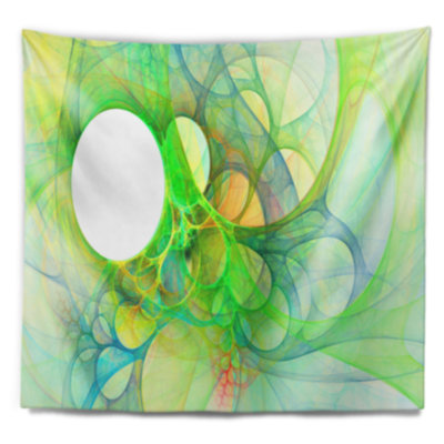 Ailes de ange abstraites en tapisserie vert