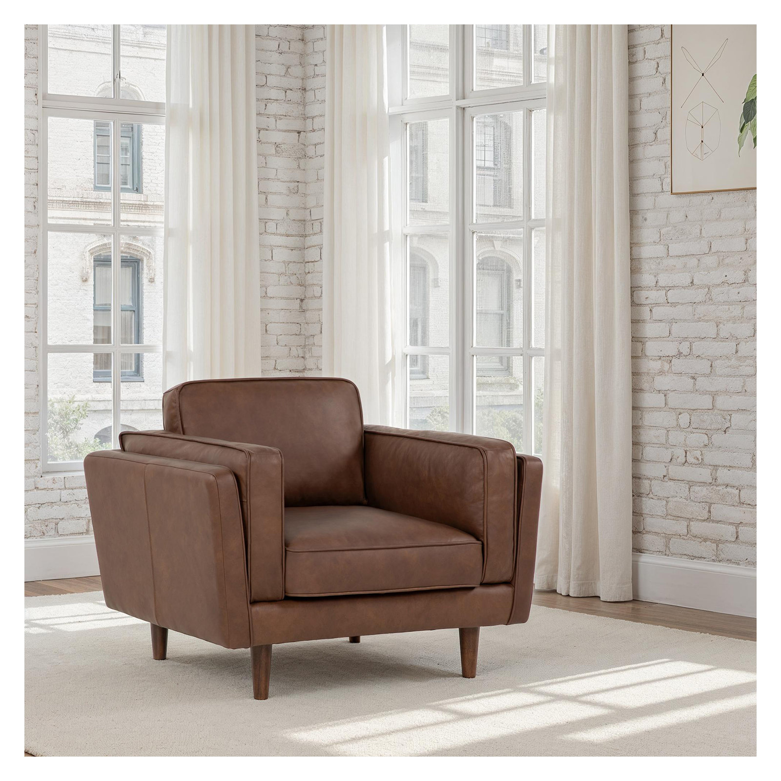 Noria Accent Chair - Dark Brown, Brown