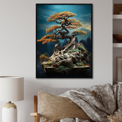 Tranquillo, art asiatique, Bonsaïs, sagesse - impression