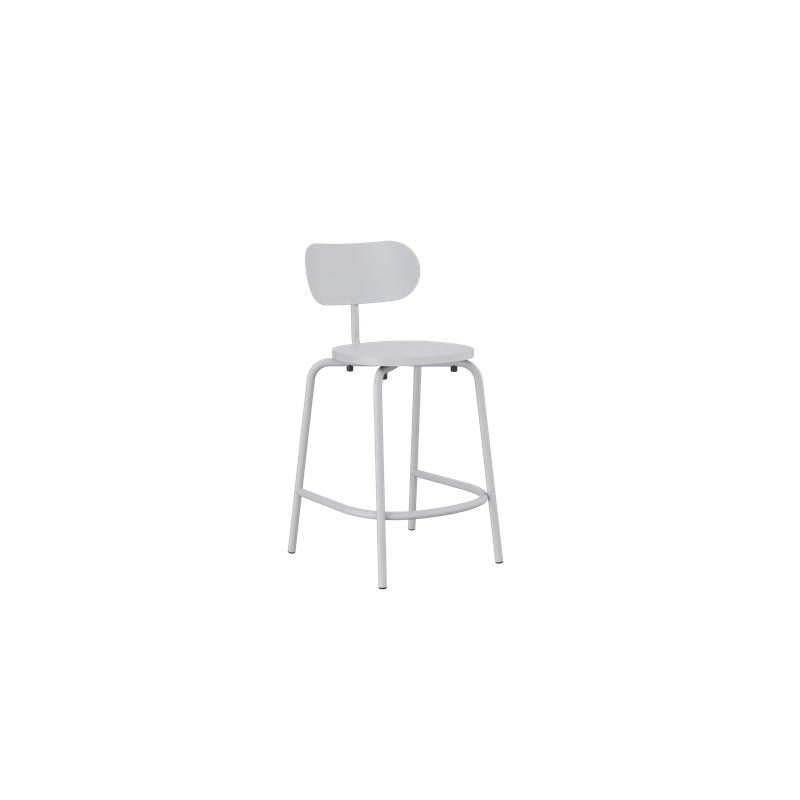 Tabouret de comptoir Kahmiah - noir graphite, Aluminium blanc, Counter Stool (26 Seat Height)