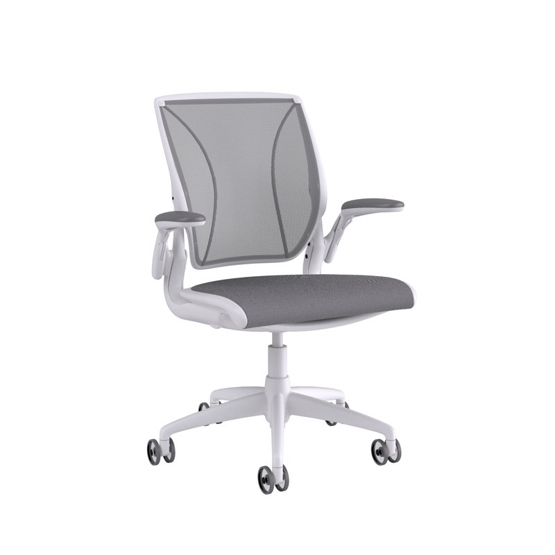 Diffrient World Wool Task Chair, White, Catena/Caraway, Corde/Medium Gray