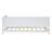 Twin Size Wood Daybed with Armrest – Mid-Century Modern Sofa Bed for Bedroom, Living Room, White-118567933-118567932