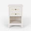 Table d'appoint 17,7 po en rotin avec 2 tiroirs