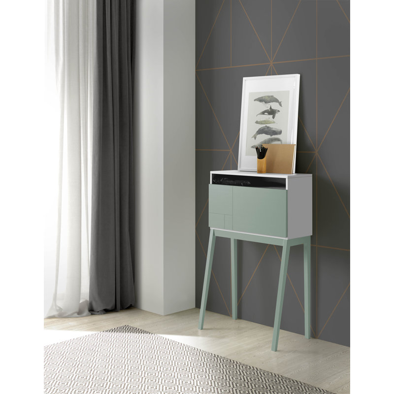 Wilcox Writing Desk, White/Green
