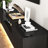 4-Drawer TV Stand With Glossy Finish And Warm Lights-738204554