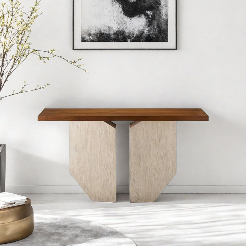 Retro Art Console Table, 31.5" H x 47.24" W x 13.78" D