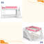 Lit superposé double au-dessus de double robuste avec tablettes de rangement, lit superposé en bois massif avec glissières et échelles, conception à profil bas-420972664