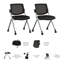 Ensemble de 2 chaises pliantes à dossier en filet Bush Business Furniture Envision