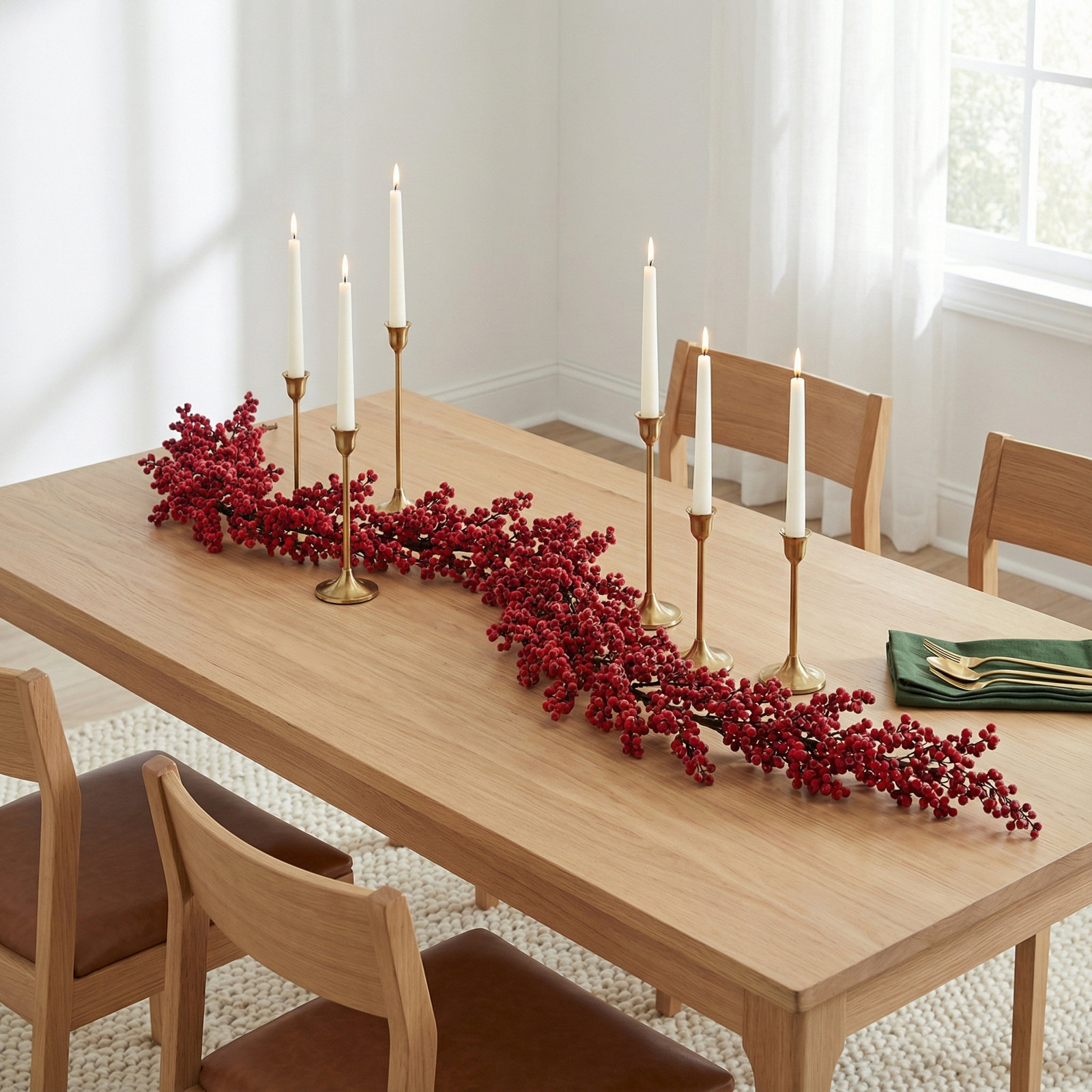 Primrue 5' Red Ice Berry Garland