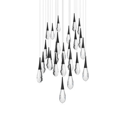 Hibiscus 23 Light Crystal LED Multi-Light Pendant