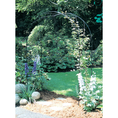 152cm W x 53cm D Steel Arbour in Black
