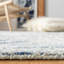Tapis bleu / blanc en laine / viscose touffeté à la main Restoration-1323681454