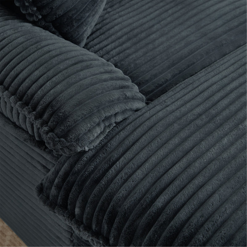 Canapé moderne à siège simple et à compression avec repose-pieds unique, idéal pour se détendre dans divers espaces