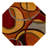 Cafe Performance Brown/Red/Gray Rug-311016476