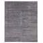 Tapis gris Loreto noué à la main unique 11 pi 5 po x 14 pi 8 po