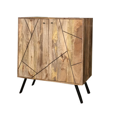 Saul 89cm Bar Cabinet - Mango Wood