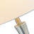 Ahnalise 27.5 in. Silver Modern Glass Metal For Bedroom/Living Room Bedside Desk Nightstand Funky Table Lamp With Linen Empire Shade