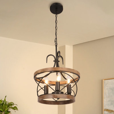 4 - Light 13" Vintage  Lantern Pendant Light For Farmhouse Dining Room, Kitchen Island, Foyer