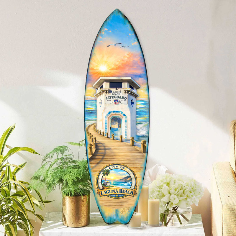 Planche de surf de plage Laguna, H 24 po x l 7 po