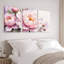 Aquarelle, pivoine, toile tendue sur toile, rose tendre et crème (ensemble de 3)-1009210557
