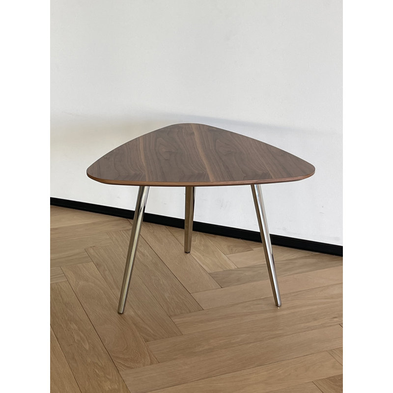     Pangea Home Hal 3 Legs End Table - Hal Accent Table – Modern Side Table for Living Room, Bedroom, or Lounge Spaces - Walnut Side Table