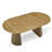 71" Farmhouse Oval Extendable Dining Table with Slatted Base-487461441