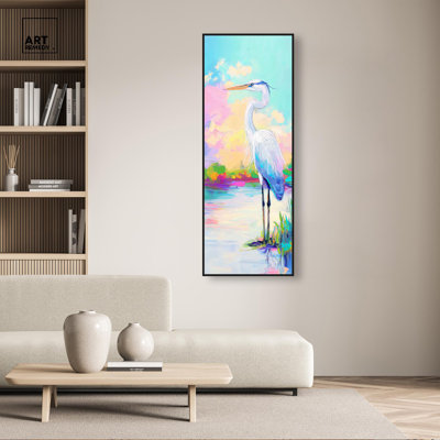 Art mural sur toile "Expressive Egret II" par Art Remedy