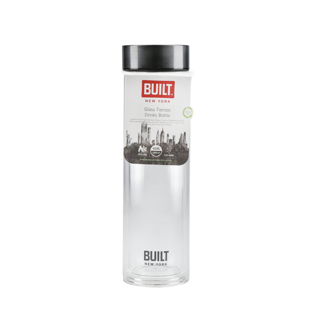 Built Tiempo 18ml Double Wall Insulated Glass Water Bottle