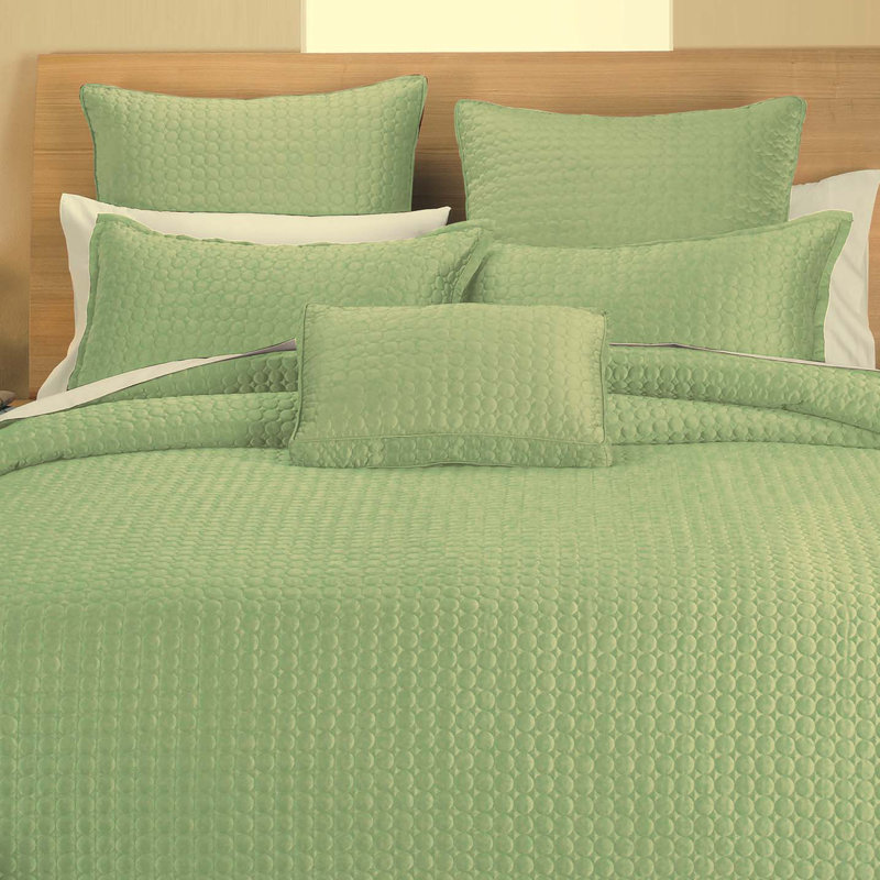 Classic Outdoor Pillow Cover, Green Circle, Euro