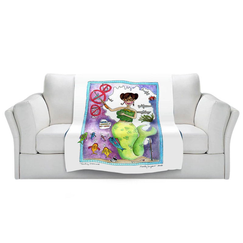  Couverture Teaching Mermaid, 51 po x 60 po