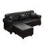 Canapé Chesterfield rembourré en similicuir de 82,6 pouces avec capitonnage à boutons, garniture cloutée, accoudoirs roulés et support de coussin haut de gamme pour un confort durable et un style intemporel.-1980406250
