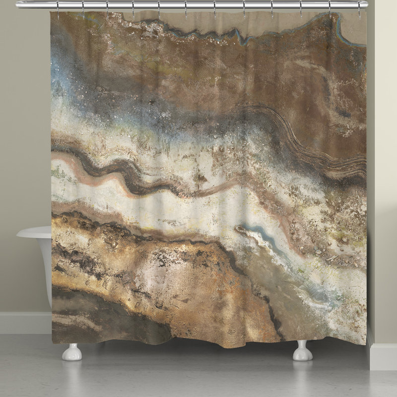 Rideau de douche simple, H 71 po x l 74 po, Abstract